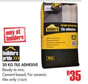 Builders Pride 25Kg Tile Adhesive
