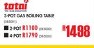 Totai 3 Pot Gas Boiling Table