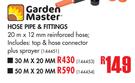 Garden Master Hose Pipe & Fittings-20m x 12mm