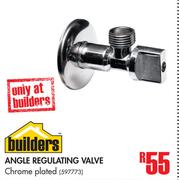 Builders Angle Regulating Valve Chrome Plated