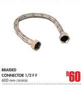 Braided Connector 1/2 F F 600mm