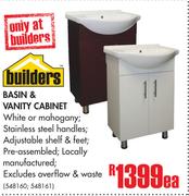 Builders Basin & Vanity Cabinet-Each