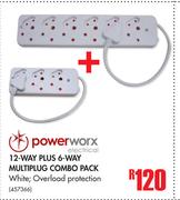 Power Worx 12 Way Plus 6 Way Multiplug Combo Pack