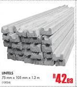 Lintels-75mm x 105mm x 1.2m Each