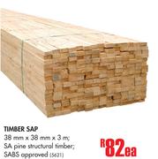 Timber Sap-38mm x 38mm x 3m Each