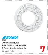 Aberdare Cut To Measure Flat Twin & Earth Wire-Per m