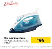 Sunbeam 1600W Steam & Spray Blue Iron 