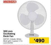 Goldair 300mm Oscillating Desk Fan GDF12Y