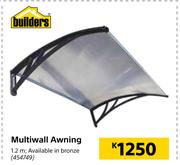 Builders Multiwall Awning 1.2m
