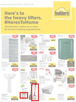 Builders : Here's To The Heavy Lifters (26 January - 29 March 2021), page 1