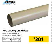 Smarley PVC Underground Pipe ULE420-110mm x 6m