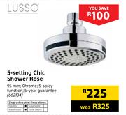 Lusso 5 Setting Chic Shower Rose 95mm