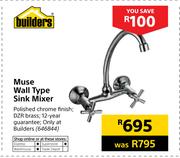 Builders Muse Wall Type Sink Mixer