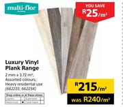 Multi-Flor Luxury Vinyl Plank Range 2mm x 3.72Sqm-Per Sqm
