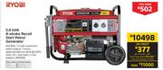 Ryobi 5.0kVA 4-Stroke Recoil Start Petrol Generator RG7900