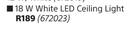 Light Worx 18W White LED Ceiling Light