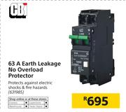 CBI 63A Earth Leakage No Overload Protector