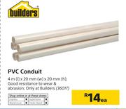 Builders PVC Conduit-4m(l) x 20mm(w) x 20mm(h)