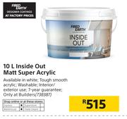Fired Earth 10L Inside Out Matt Super Acrylic