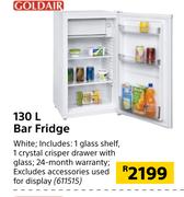 Goldair 130L Bar Fridge