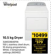 Whirlpool 10.5Kg Dryer 3LWED4830FW