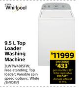 Whirlpool 9.5L Top Loader Washing Machine 3LWTW4815FW