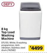 Defy 8Kg Top Load Washing Machine DTL155