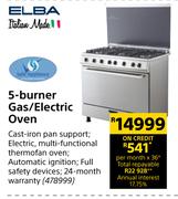 Elba Italian Made 5 Burner Gas/Electric Oven