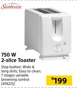 Sunbeam 750W 2 Slice Toaster 