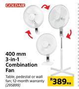 Goldair 400mm 3 In 1 Combination Fan-Each