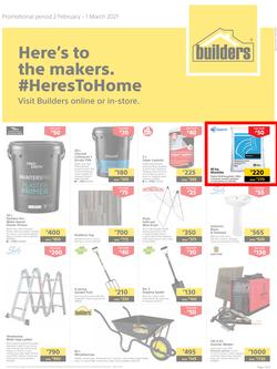 Builders Botswana : Here's To The Makers (2 February - 1 March 2021), page 1