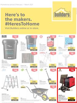 Builders Botswana : Here's To The Makers (2 February - 1 March 2021), page 1