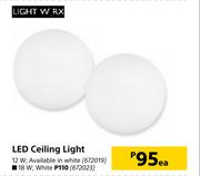 Light Worx 12W LED Ceiling Light-Each
