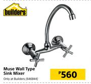 Builders Muse Wall Type Sink Mixer