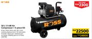 Ross 50L 1.1 KW Air Compressor + 5 Piece Kit