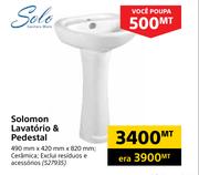 Solomon Lavatório & Pedestal-490mm x 420mm x 820mm