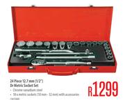 Mastercraft 24 Piece 12.7mm (1/2") Dr Metric Socket Set