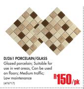 DJ261 Porcelain/Glass-Per Pack