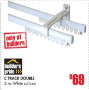 Builders Pride C Track Double 2m, White