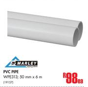 Marley PVC Pipe WPE313-50mm x 6m Each