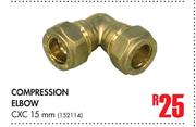 Compression Elbow CXC 15mm