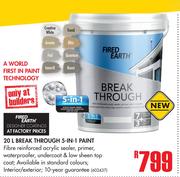 Fired Earth 20Ltr Break Through 5 In 1 Paint