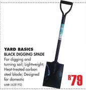 Yard Basics Black Digging Spade