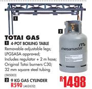 Totai Gas 4 Pot Boiling Table