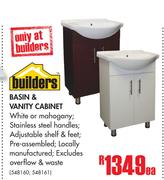 Builders Basin & Vanity Cabinet-Each