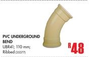 PVC Underground Bend UBR41, 110mm, Ribbed