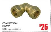 Compression Elbow CXC 15mm