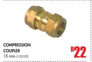 Compression Coupler 15mm