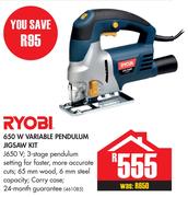 Ryobi 650W Variable Pendulum Jigsaw Kit J650