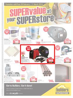 Builders Phillipi : Super Value At Your Super Store (20 Feb - 11 Mar 2018), page 1